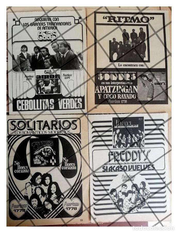 Collectionnisme d'affiches: 4 AFICHES RETRO. DISCOS PEERLESS Y GRUPOS DE LOS 70s