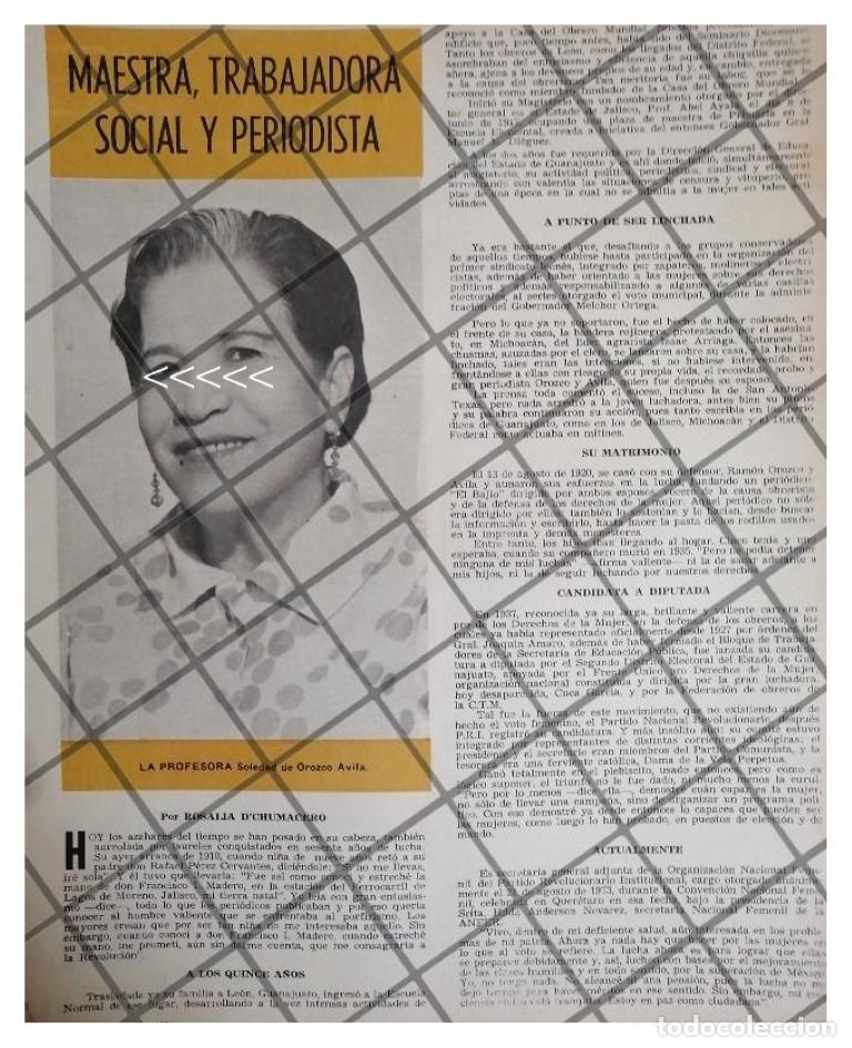 Collectionnisme d'affiches: AFICHE ANTIGUO PROFESORA. SOLEDAD DE OROZCO AVILA 1974