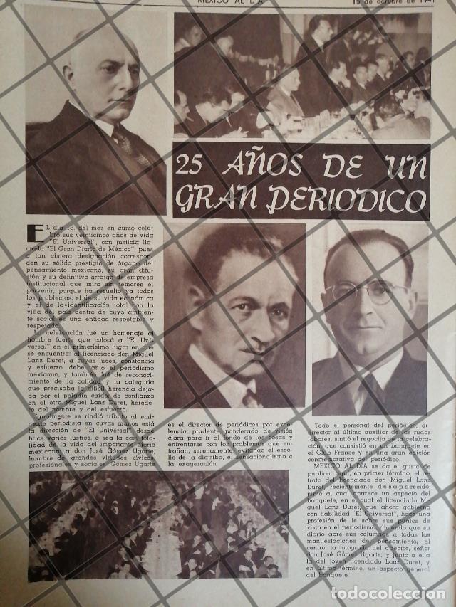 Collectionnisme d'affiches: AFICHE ANTIGUO 25 ANIVERSARIO DE EL UNIVERSAL 1941