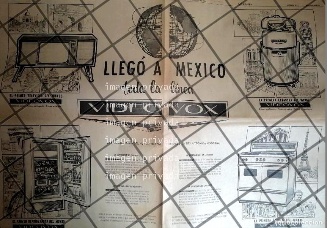Collectionnisme d'affiches: PUBLICIDAD RETRO LLEGA VIDEOVOX A MEXICO S.A 1964