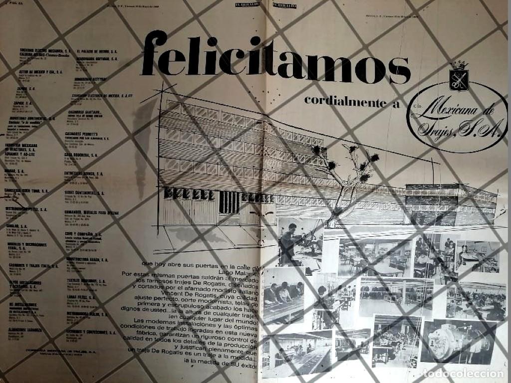 Collectionnisme d'affiches: PUBLICIDAD RETRO INAUGURAN CIA. MEXICANA DE TRAJES 1969