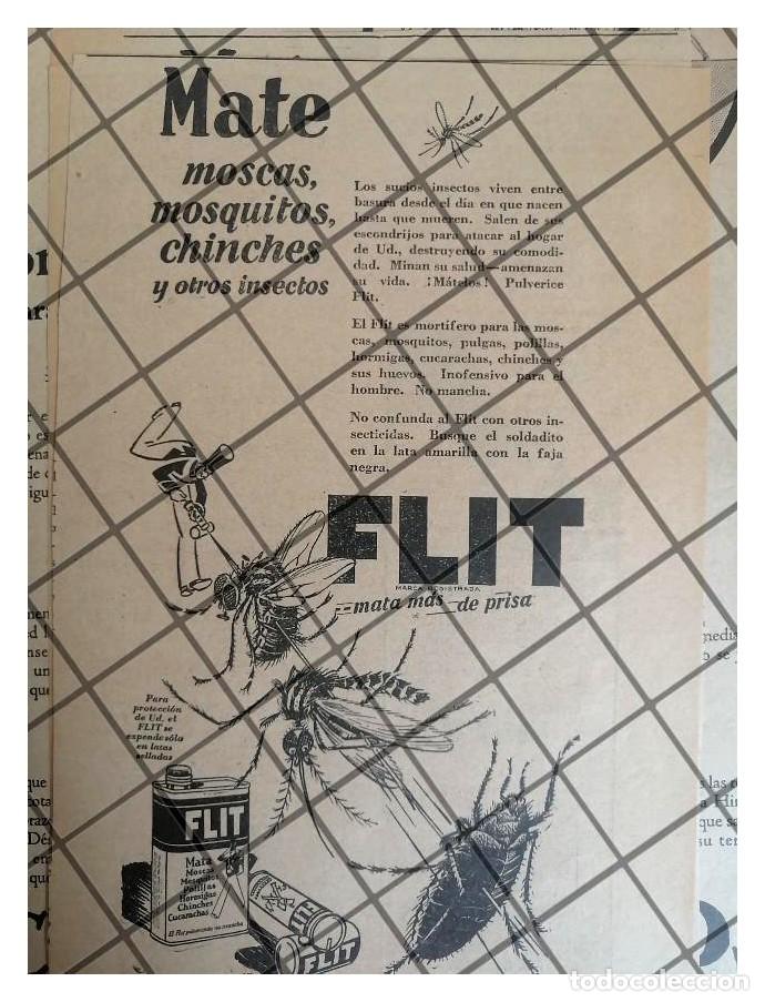 Collectionnisme d'affiches: CARTEL PUBLICITARIO ANTIGUO INSECTICIDA FLIT 1930 -5