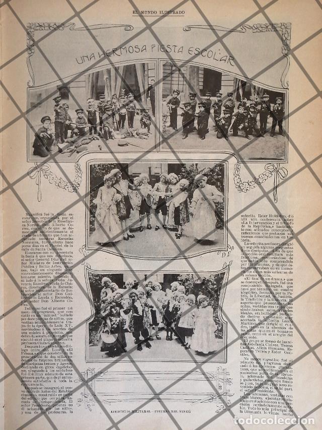 Collectionnisme d'affiches: AFICHE ANTIGUO FIESTA ESCOLAR 1906 CALLE SANTA CATALINA