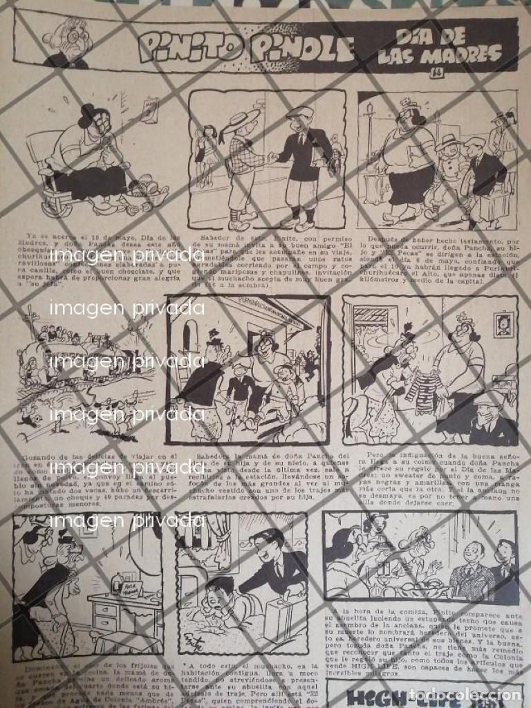 Coleccionismo de carteles: TIRA COMICA ANTIGUA PINITO PINOLE POR: GERMAN BUTZE 1945 3