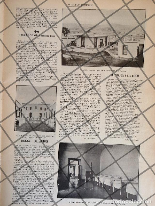 Coleccionismo de carteles: AFICHE ANTIGUO HOSPITAL DE MATERNIDAD DE TOLUCA 1906