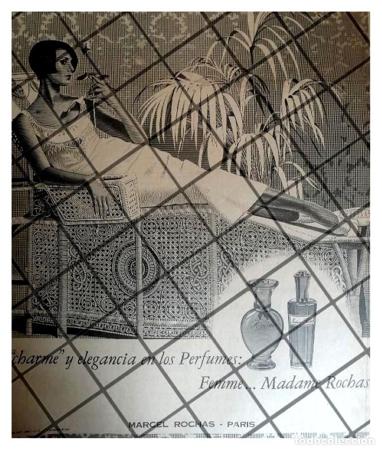 Coleccionismo de carteles: CARTEL PUBLICITARIO RETRO PERFUME MADAME ROCHAS 1967