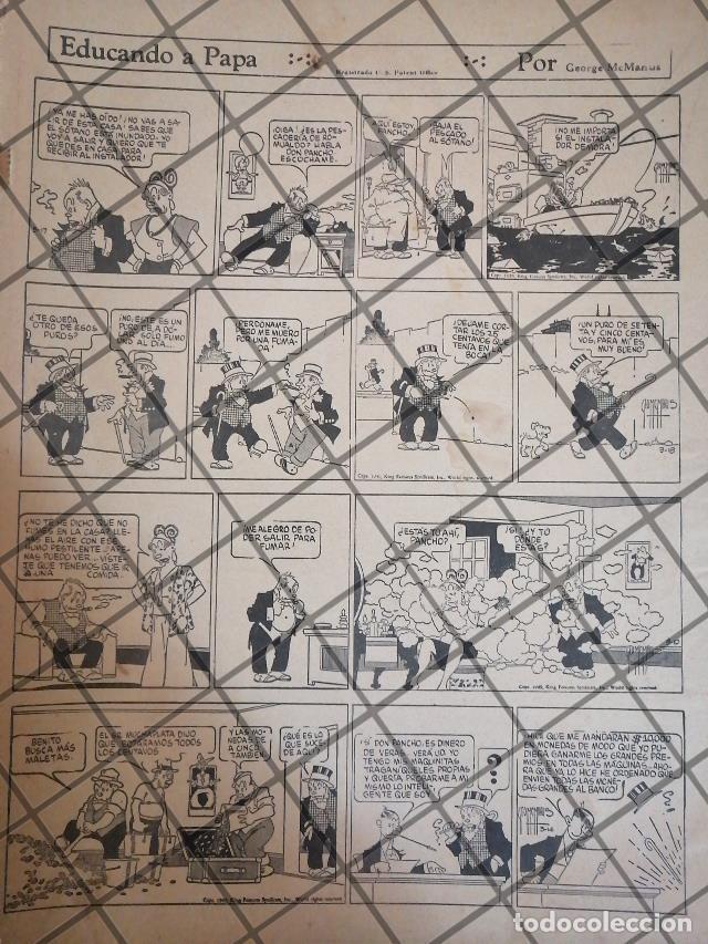 Coleccionismo de carteles: TIRA COMICA ANTIGUA. EDUCANDO A PAPA 1949