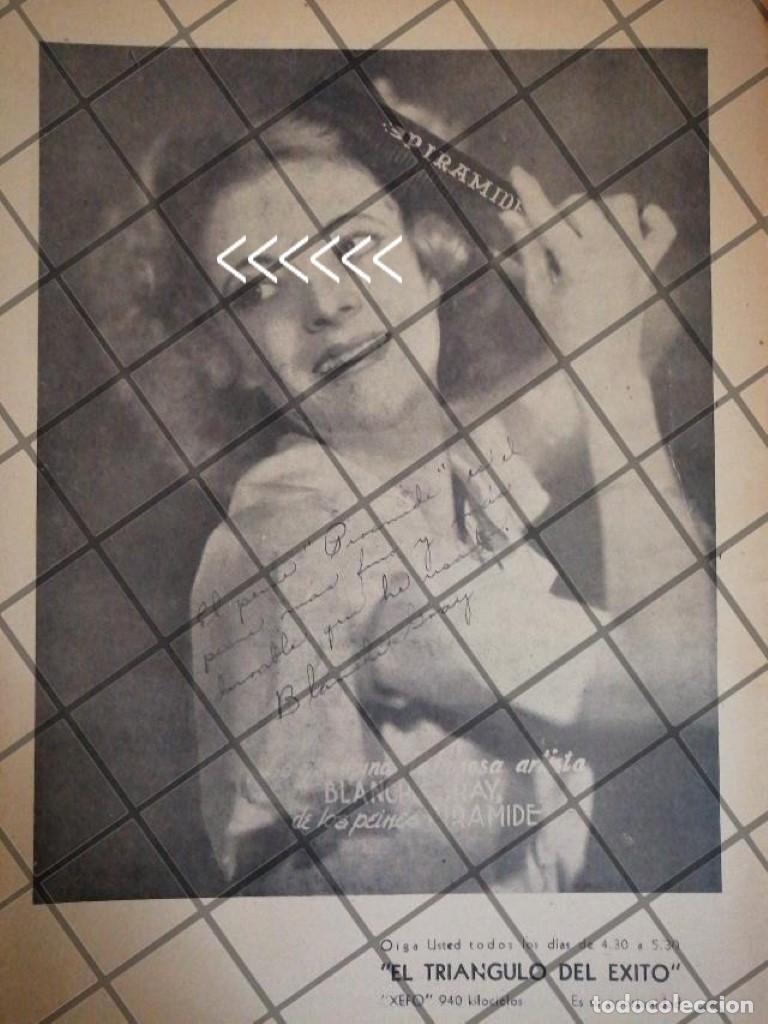 Coleccionismo de carteles: AFICHE RETRO BLANCCHE GRAY. RADIO DIFUSORA XEFO 1931