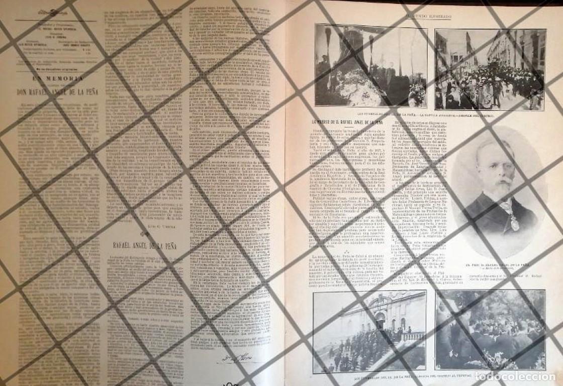 Coleccionismo de carteles: AFICHE ANTIGUO MUERTE DE RAFAEL ANGEL DE LA PE&Ntilde;A 1906