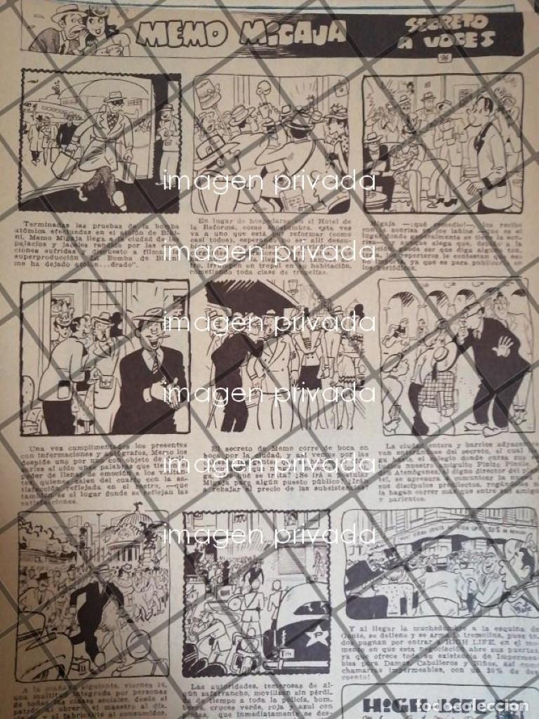 Coleccionismo de carteles: TIRA COMICA ANTIGUA MEMO MIGAJA POR GERMAN BUTZE. 1952 5