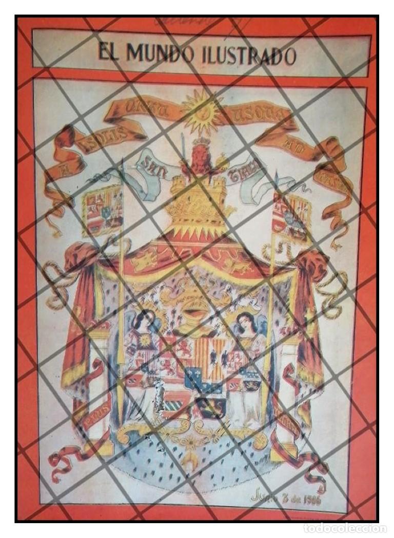 Collectionnisme d'affiches: PORTADA ANTIGUA ESCUDO REAL DE ESPA&Ntilde;A 1906