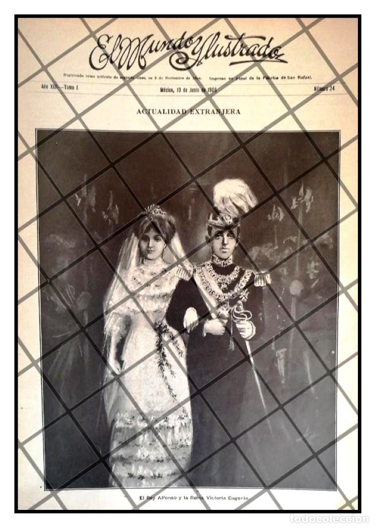 Collectionnisme d'affiches: PORTADA ANTIGUA 1906 BODA REAL ALFONSO 13 Y V. EUGENIA