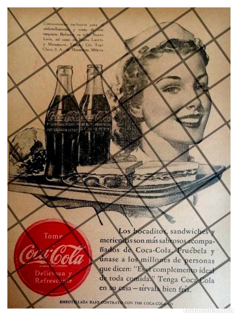 Collectionnisme d'affiches: PUBLICIDAD ANTIGUA REFRESCOS COCA COLA 1940s /N51 RARO