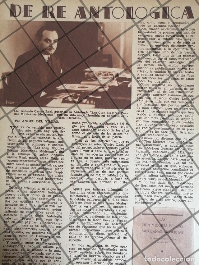 Collectionnisme d'affiches: AFICHE ANTIGUO. EL ESCRITOR. ANTONIO CASTRO LEAL 1937