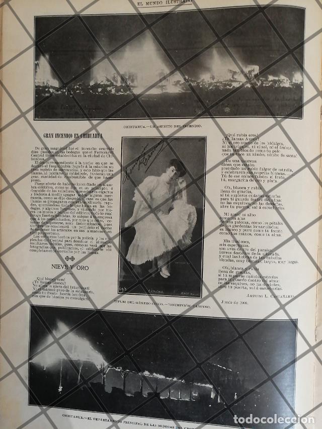 Collectionnisme d'affiches: AFICHE ANTIGUO INCENDIO FERROCARRIL EN CHIHUAHUA 1906