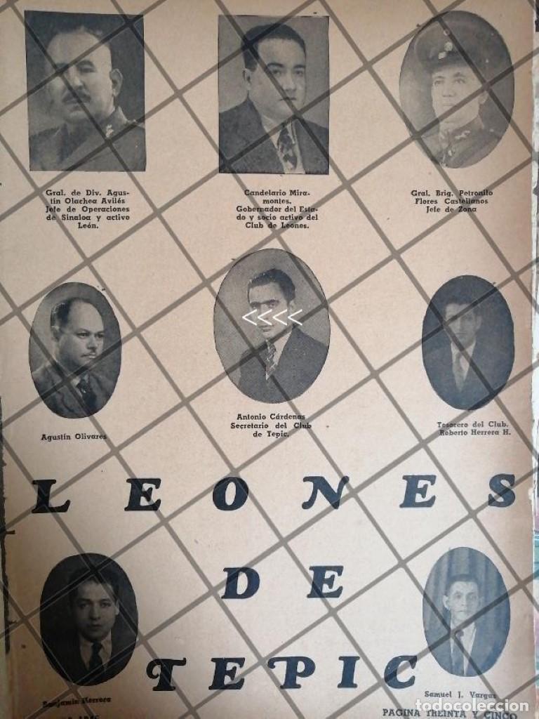 Collectionnisme d'affiches: AFICHE RETRO MIEMBROS DEL CLUB DE LEONES DE TEPIC NAY. 1944