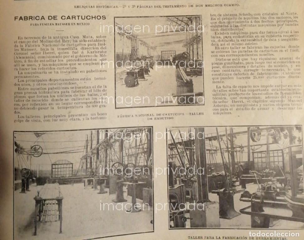 Collectionnisme d'affiches: AFICHE ANTIGUO FABRICA NACIONAL DE CARTUCHOS 1906