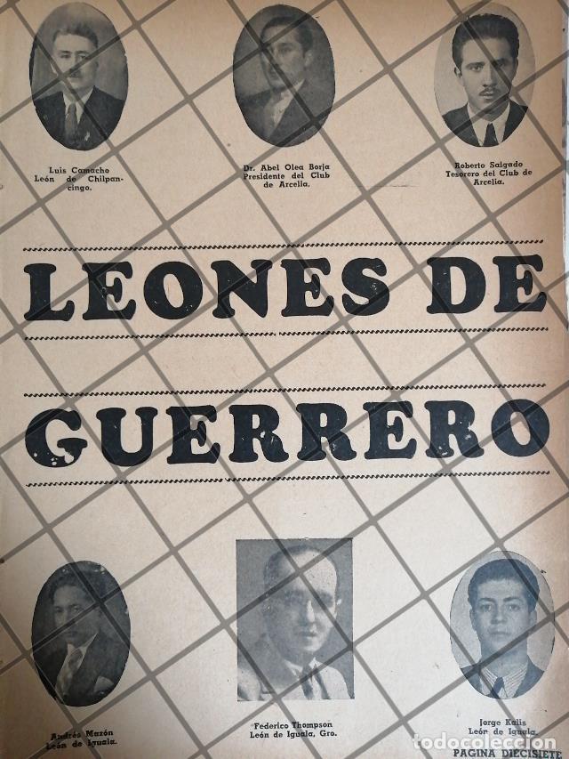 Collectionnisme d'affiches: AFICHE RETRO MIEMBROS DEL CLUB DE LEONES DE GUERRERO 1945