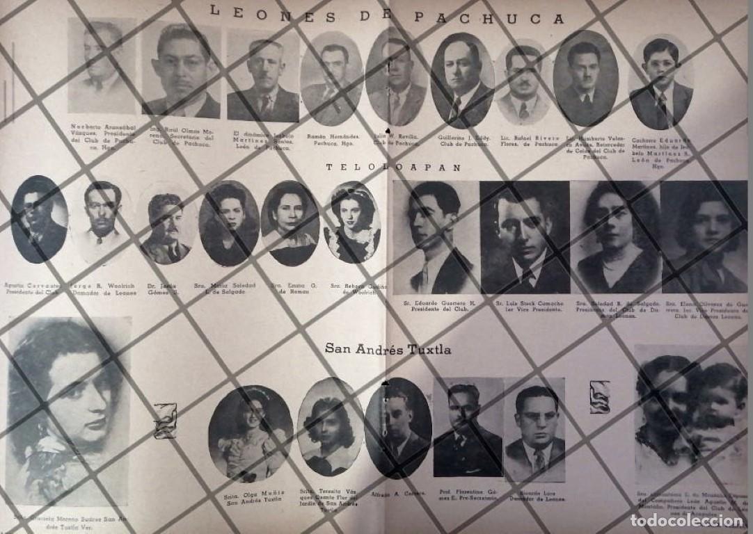 Collectionnisme d'affiches: AFICHE RETRO CLUB DE LEONES, PACHUCA, TELOLOAPAN Y TUXTLA