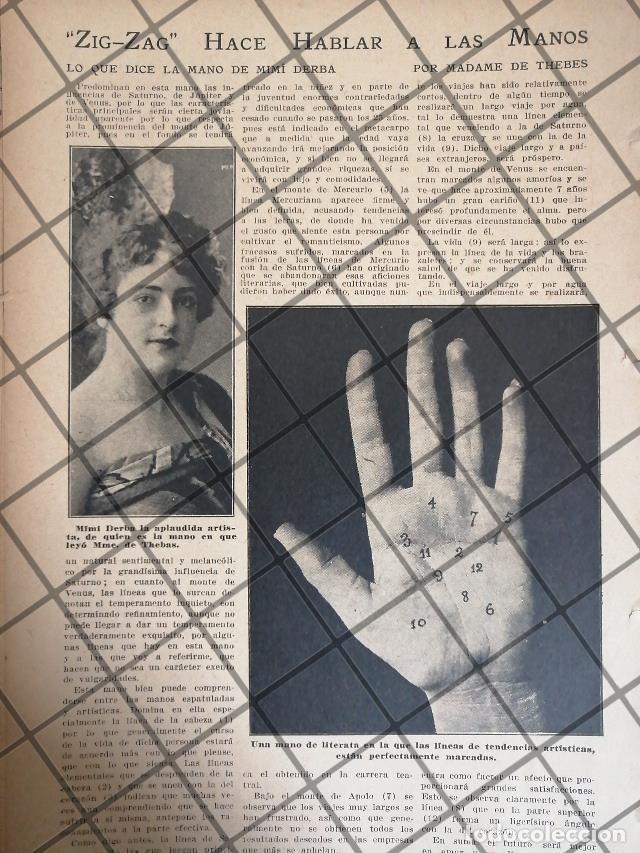 Collectionnisme d'affiches: AFICHE RETRO MADAME DE THEBES LEE MANO A MIMI DERBA 1920