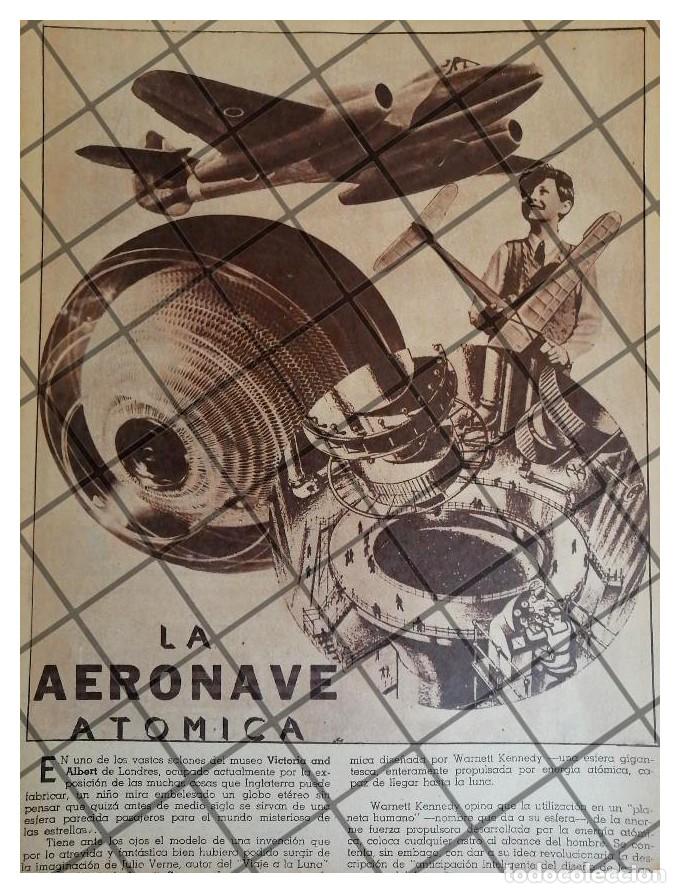 Collectionnisme d'affiches: AFICHE RETRO. PROFETIZAN EL AVION DE PROPULSION NUCLEAR 1947