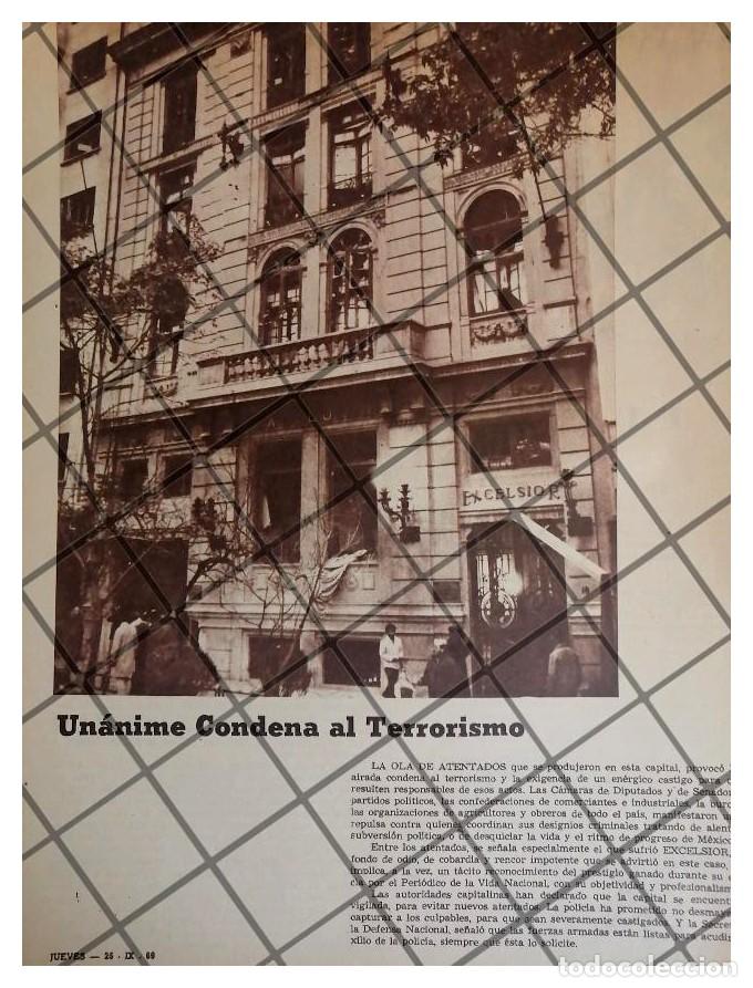 Coleccionismo de carteles: AFICHE RETRO ATENTADO TERRORISTA EN EDIFICIO EXCELSIOR 69 - Foto 1