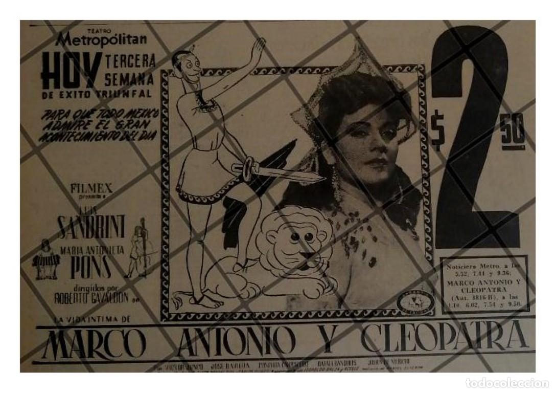 Collectionnisme d'affiches: PUBLICIDAD RETRO PELICULA MARCO ANTONIO Y CLEOPATRA 1947