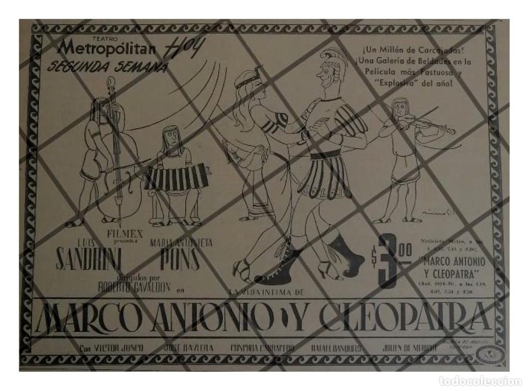 Collectionnisme d'affiches: AFICHE RETRO PELICULA MARCO ANTONIO Y CLEOPATRA 1947 2