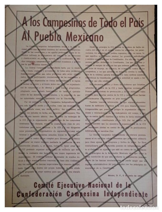 Collectionnisme d'affiches: AFICHE POLITICO RETRO. CONFEDERACION CAMPESINA 1964