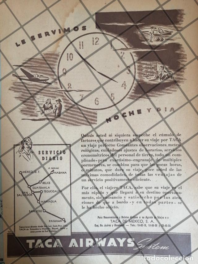 Collectionnisme d'affiches: CARTEL PUBLICITARIO AEROLINEAS TACA 1944 /7
