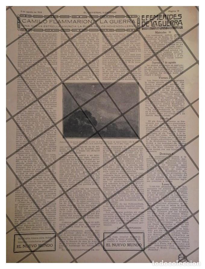 Collectionnisme d'affiches: AFICHE RETRO CAMILO FLAMMARION VATICINA FIN DE GUERRA 1918