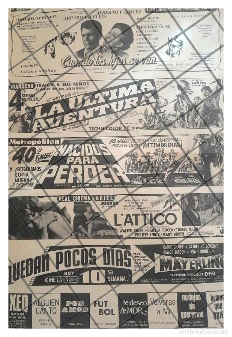 Collectionnisme d'affiches: CARTELERA DE CINE RETRO 20 ABRIL 1969
