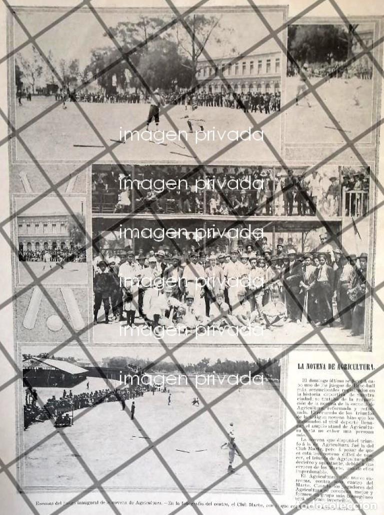 Collectionnisme d'affiches: AFICHE ANTIGUO JUEGO BEISBOL. AGRICULTURA VS CLUB MARTE 1911
