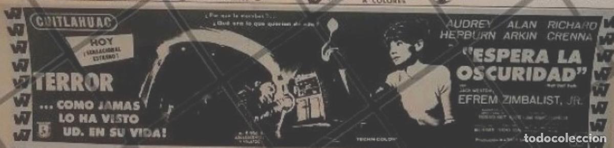 Collectionnisme d'affiches: PUBLICIDAD RETRO PELICULA ESPERA LA OSCURIDAD 1969 2