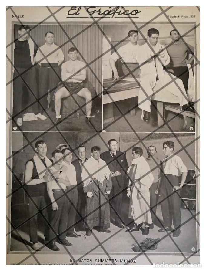 Collectionnisme d'affiches: AFICHE RETRO. BOX. JOHNNY SUMMERS VS PABLO MU&Ntilde;OZ 1922