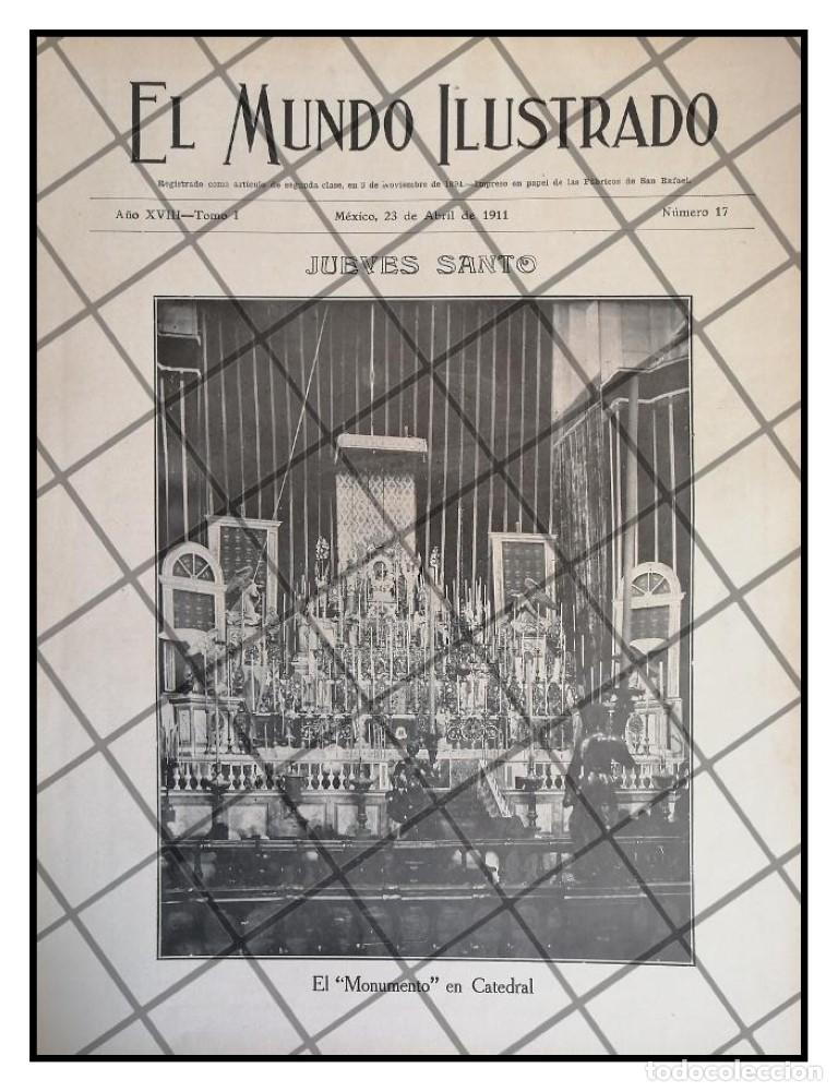 Collectionnisme d'affiches: PORTADA ANTIGUA 1911 ALTAR CATEDRAL DE MEXICO JUEVES SANTO