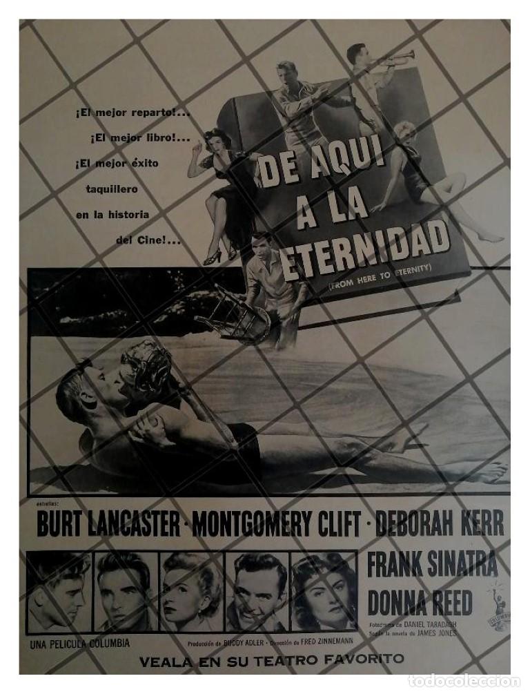 Collectionnisme d'affiches: AFICHE DE CINE VINTAGE PELICULA. DE AQUI A LA ETERNIDAD 1953