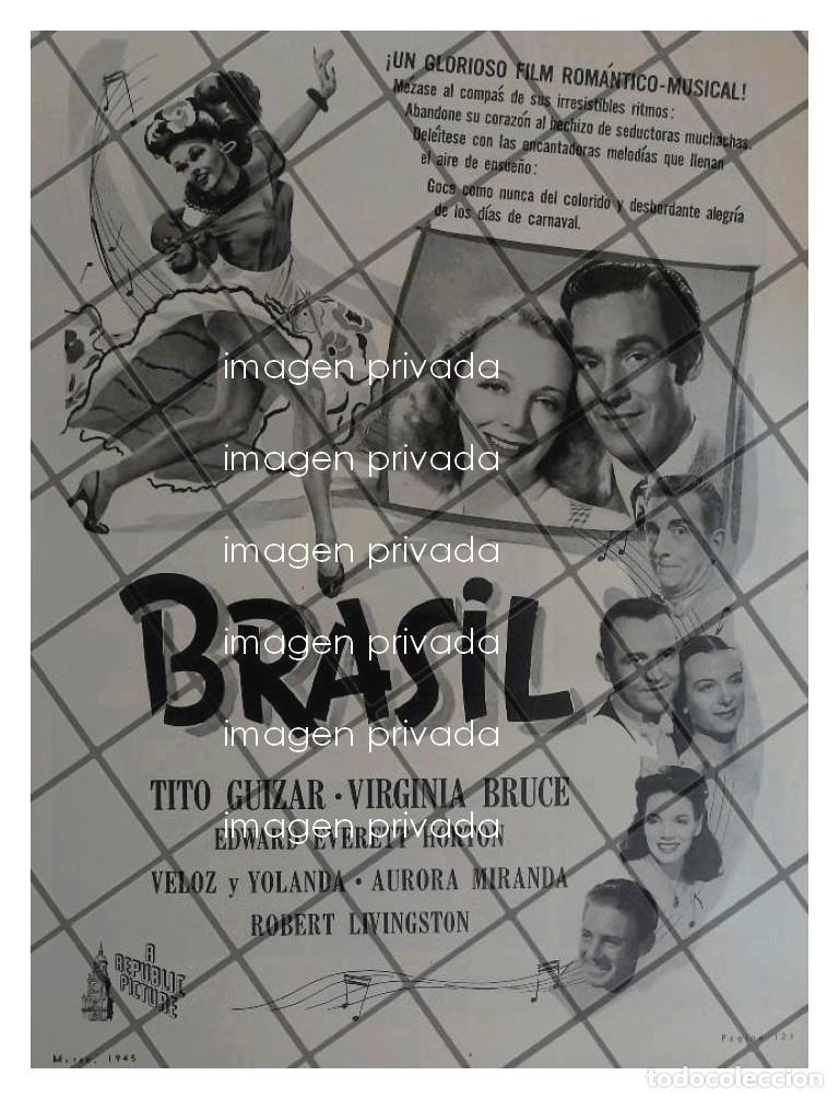 Sammeln von Plakaten: AFICHE RETRO PELICULA. BRASIL. 1945 TITO GUIZAR