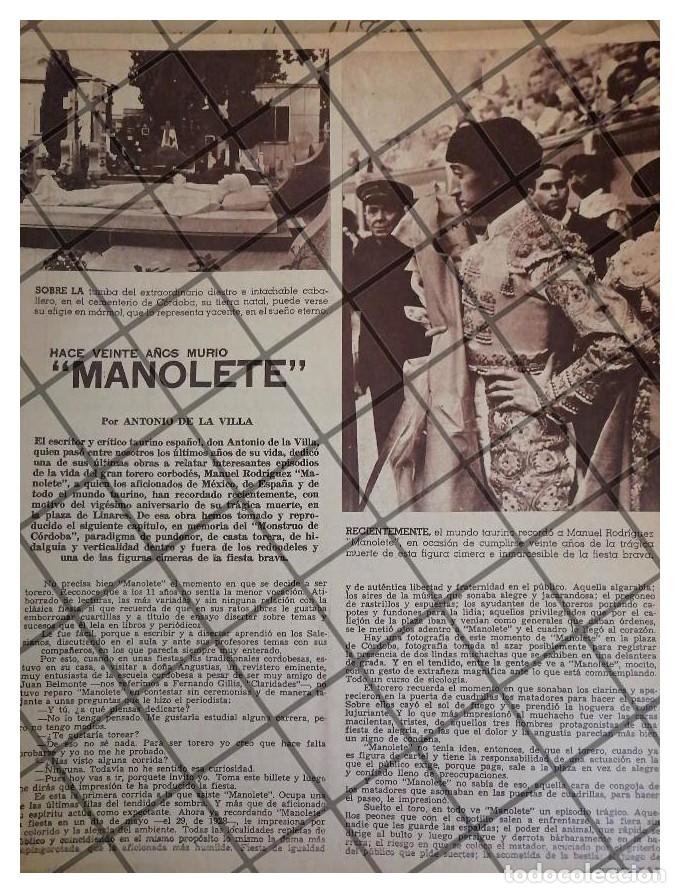 Sammeln von Plakaten: AFICHE RETRO 20 ANIVERSARIO DE MUERTE DE MANOLETE 1967