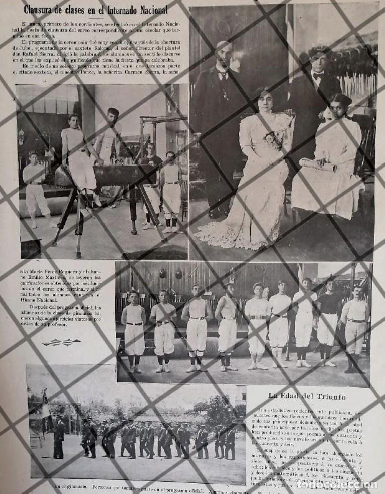 Sammeln von Plakaten: AFICHE ANTIGUO EL INTERNADO NACIONAL 1911 FIN DE CURSOS