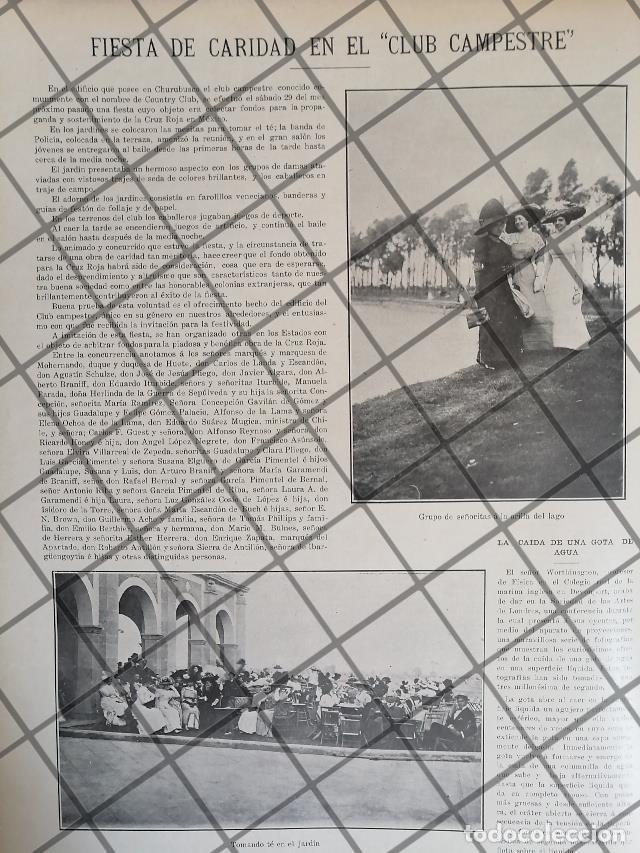 Sammeln von Plakaten: AFICHE ANTIGUO FIESTAS CARIDAD CLUB CAMPESTRE 1911 D.F