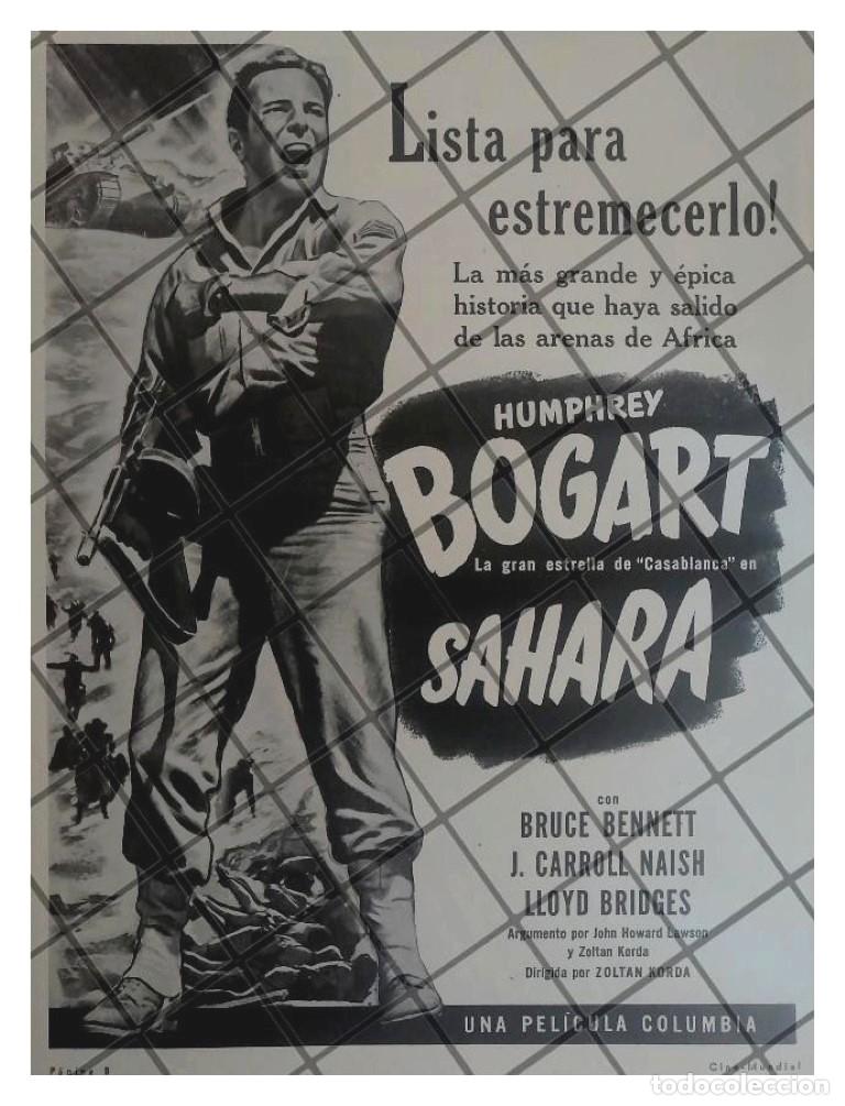Sammeln von Plakaten: CARTEL ANTIGUO PELICULA. SAHARA 1944 HUMPHREY BOGART