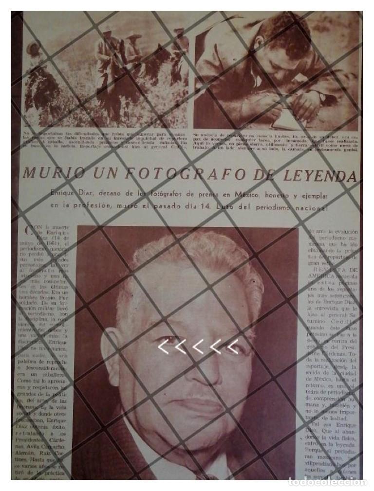 Sammeln von Plakaten: AFICHE RETRO MUERE EL FOTOGRAFO ENRIQUE DIAZ 1961