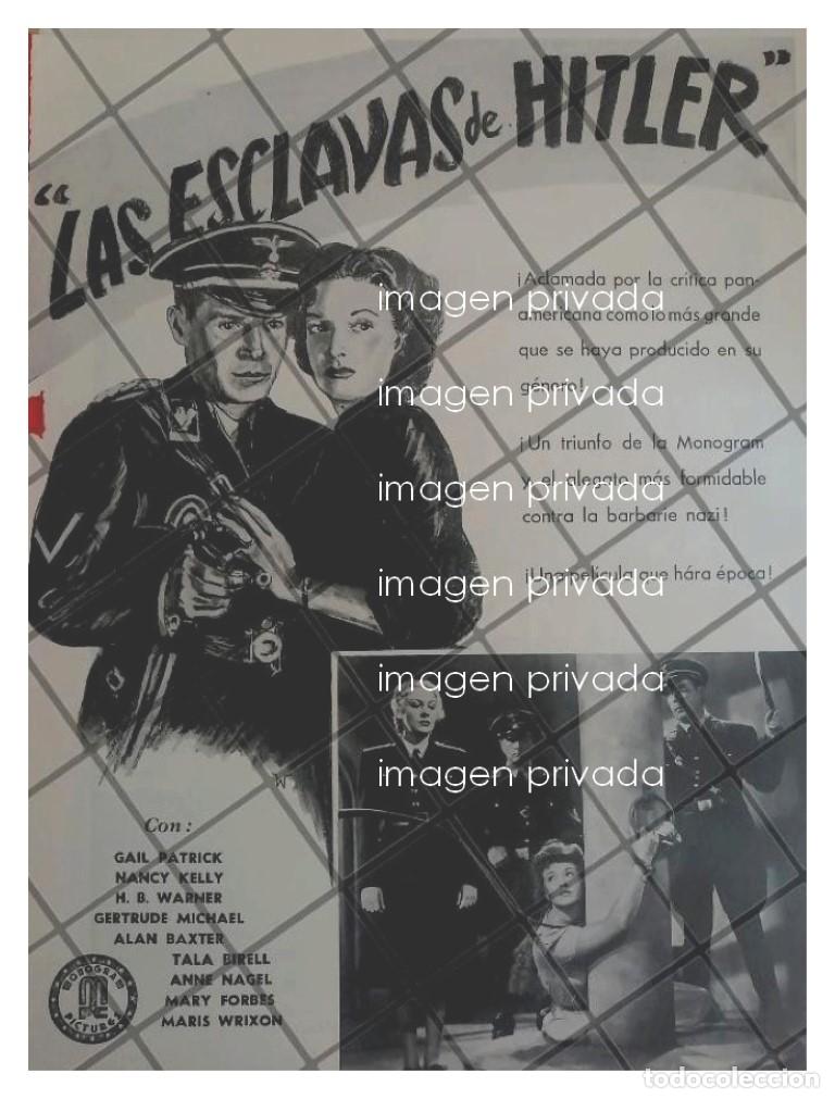 Sammeln von Plakaten: CARTEL ANTIGUO PELICULA. LAS ESCLAVAS DE HITLER 1944