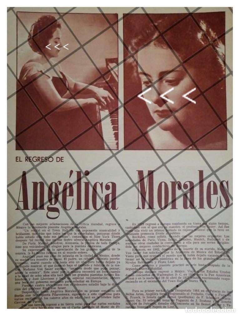 Poster collecting: AFICHE RETRO LA PIANISTA ANGELICA MORALES. BELLAS ARTES