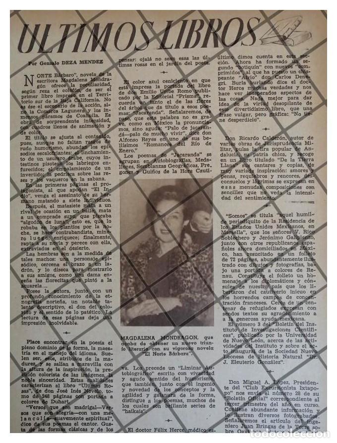 Poster collecting: AFICHE RETRO. ESCRITORA. MAGDALENA MONDRAGON 1944