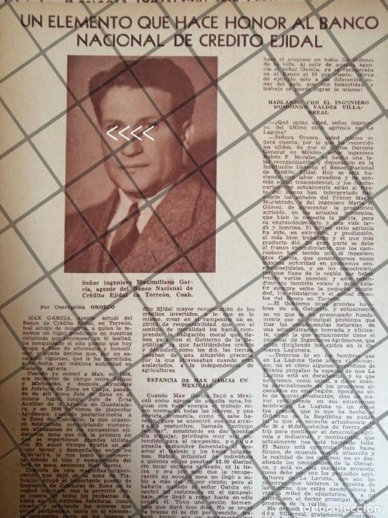 Poster collecting: PUBLICIDAD ANTIGUA BANCO NACIONAL DE CREDITO EJIDAL 1943 MG