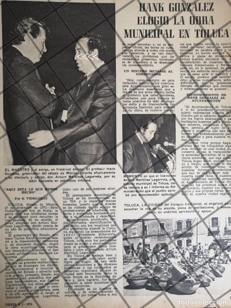 Sammeln von Plakaten: AFICHE ANTIGUO CARLOS HANK GZZ Y GOBERNADOR DE TOLUCA 1974