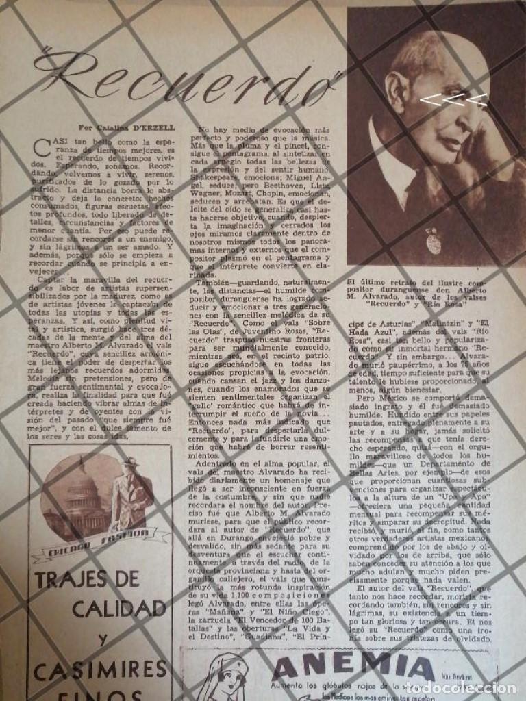 Collectionnisme d'affiches: AFICHE ANTIGUO. EL MUSICO ALBERTO M. ALVARADO 1934