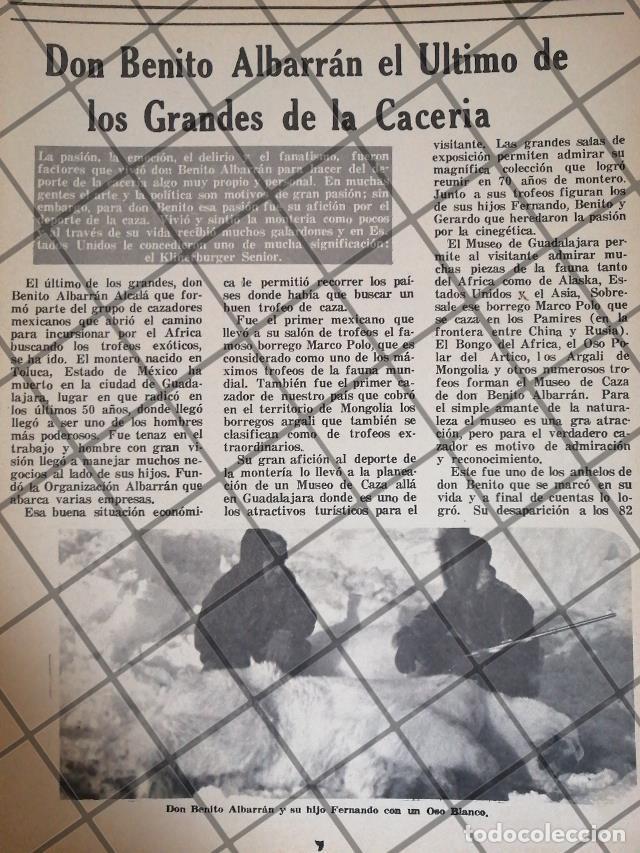 Collectionnisme d'affiches: AFICHE ANTIGUO MUERE EL CAZADOR BENITO ALBARRAN 1985